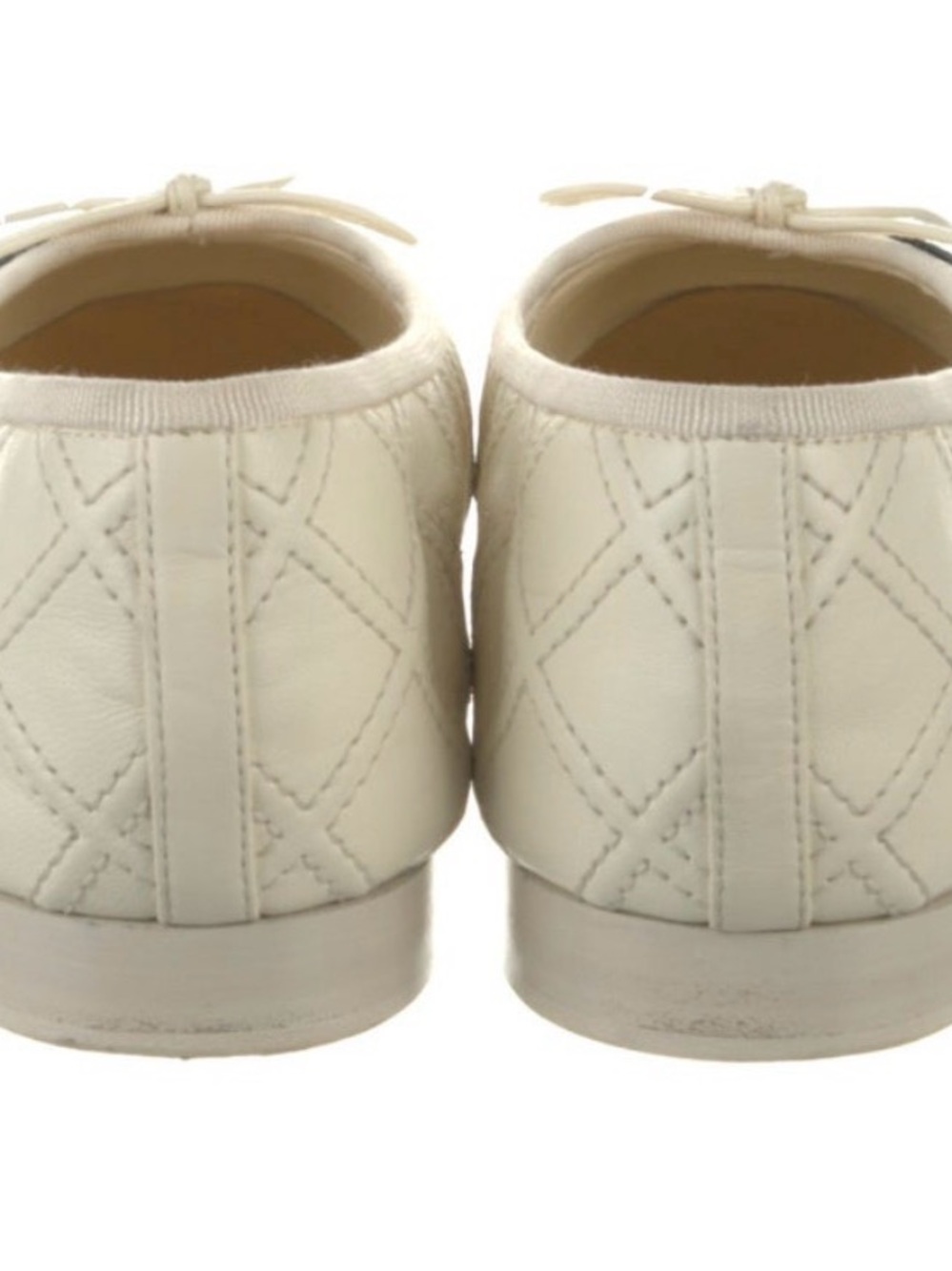 CHANEL Kids White Quilted Leather Dress Sneakers